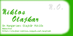 miklos olajkar business card